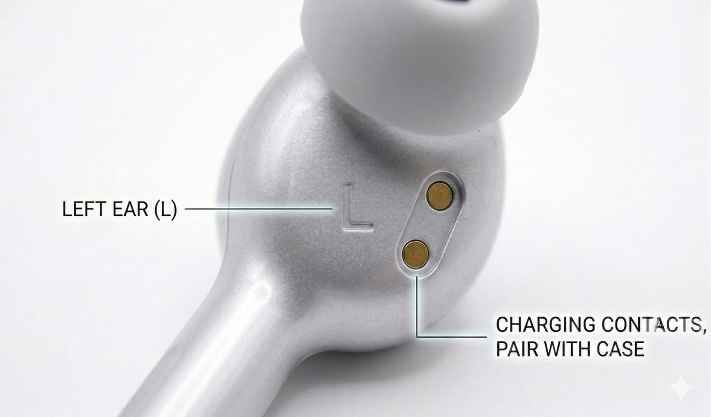 Single Left Ear Replacement for Samsung Galaxy Buds 3 True Wireless Earbuds, Lost Left Side Fix, Active Noise Cancelling, Clear Calls, Compatible