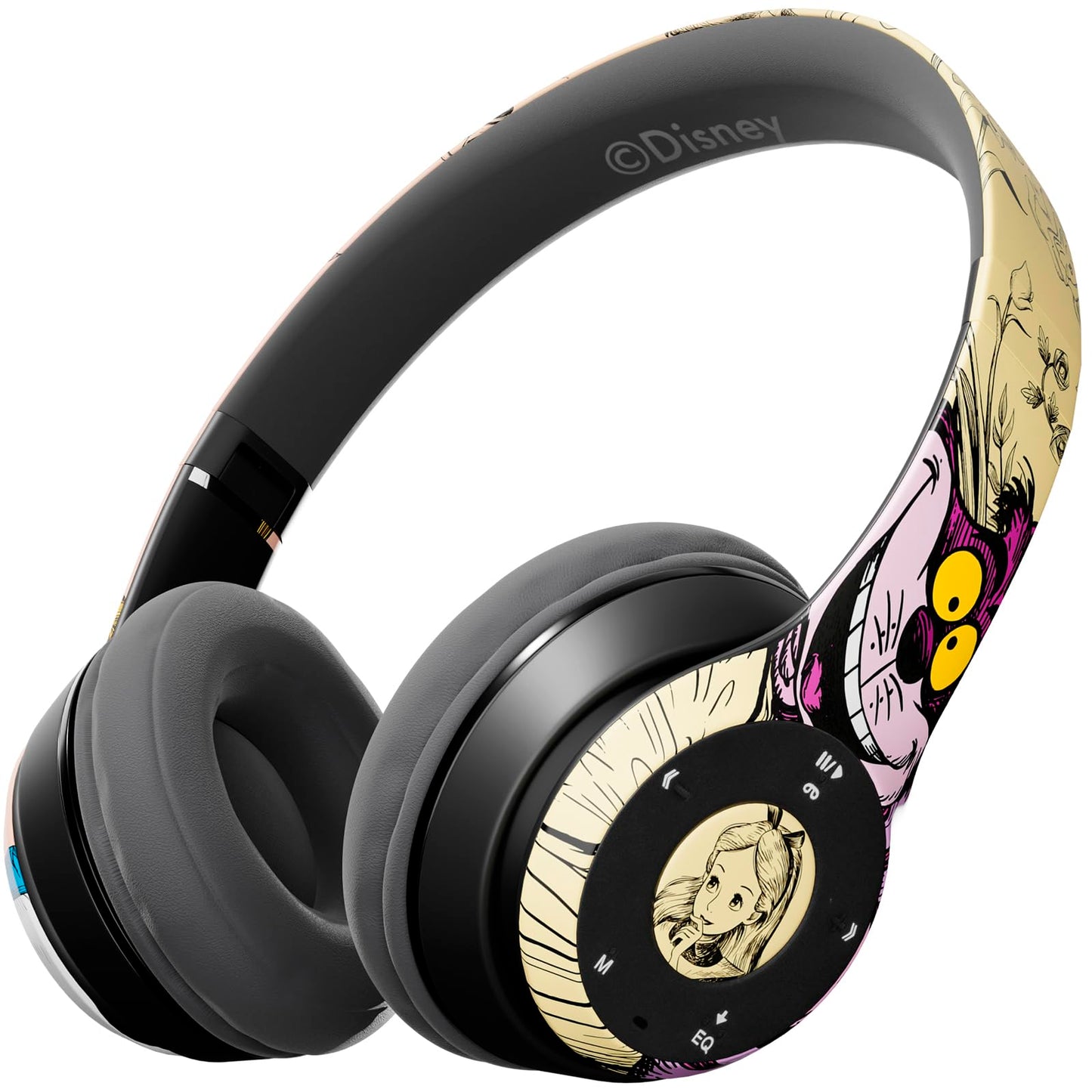 Disney Alice in Wonderland Bluetooth Headphones - Wireless Headset W/Built in Mic and Up to 15 Hrs Playtime - Alice in Wonderland Gifts for Women…