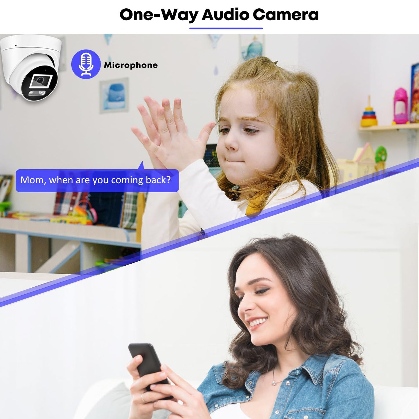 Eyessys HD 4K 8MP IP Turret Dome Camera Color Night PoE with Microphone(Audio), 24/7 Full Time Smart Dual Light LED, Weatherproof IP67 Indoor Outdoor