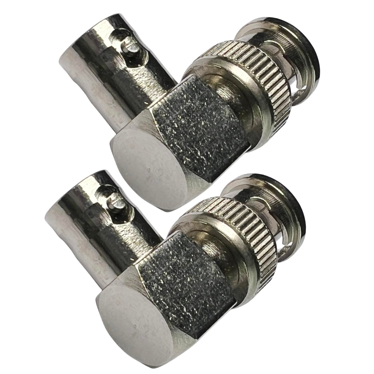CESS BNC Right Angle Adapter - Male to Female & Female to Male Elbow (2 Pack)