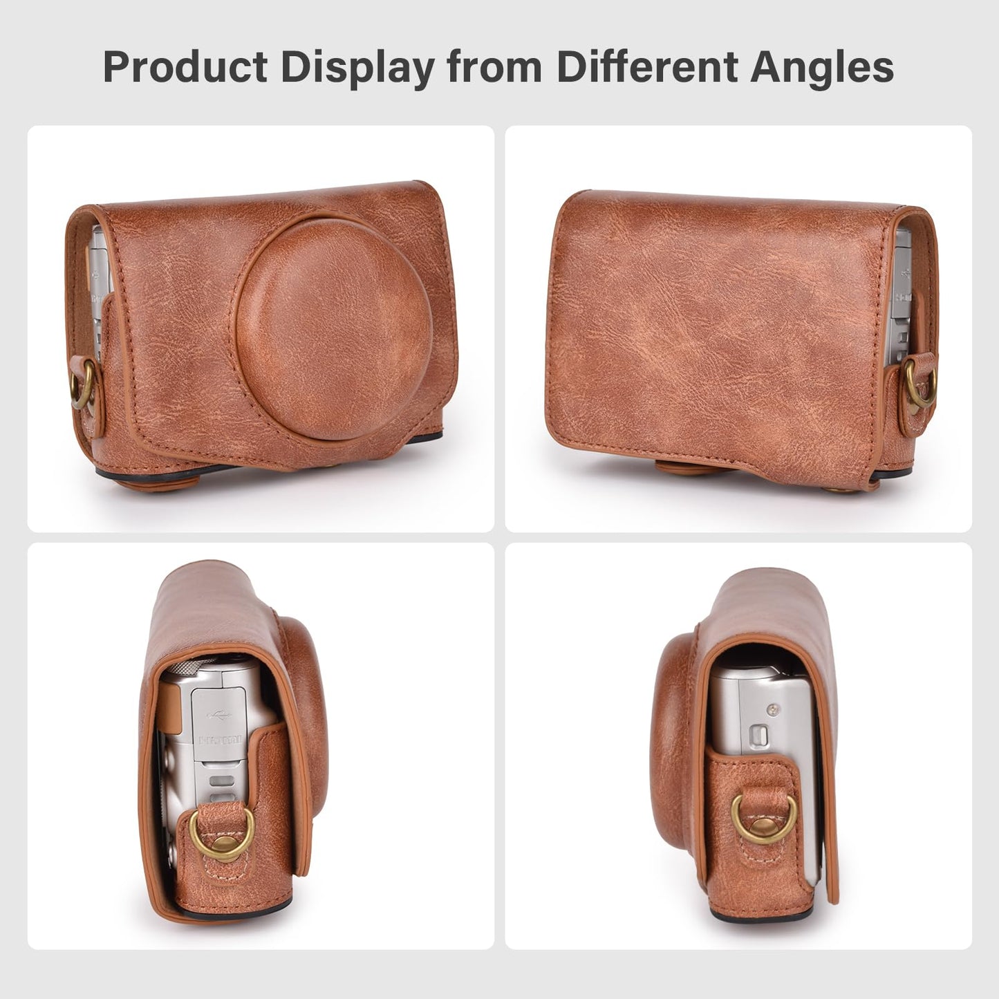 kinokoo Case for Canon PowerShot SX720 HS/SX730 HS/SX740 HS Digital Camera - PU Leather SX740 HS Protective Case Easy Carrying Bag with Adjustable