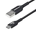 StarTech.com 3ft (1m) USB-A to USB-C Charging Cable, Charge & Sync, 3A, USB 2.0, TPE Jacket, Black USB Charging Cord