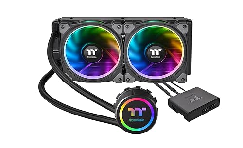 Thermaltake Floe 240mm, 16.8 Million Color Software Enabled (TT RGB Plus/Alexa/Razer Chroma), AMD (AM5/AM4)/Intel (LGA 2066/1200), AIO CPU Liquid