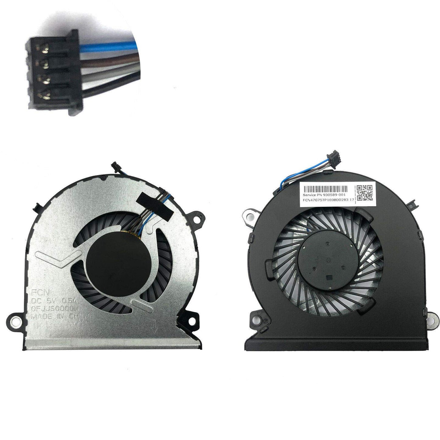 Z-one Fan Replacement for HP Pavilion Power 15-CB 15-CB010NR 15-CB035WM 15-CB045WM 15-CB059NR 15-CB075NR 15-CB077CL 15-CB079NR Series CPU Cooling Fan
