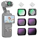 NEEWER Magnetic ND Filter Set Compatible with DJI Osmo Pocket 3 Creator Combo Accessories, 6 Pack ND16 ND32 ND64 ND256 CPL UV Lens Filter Kit + 2X