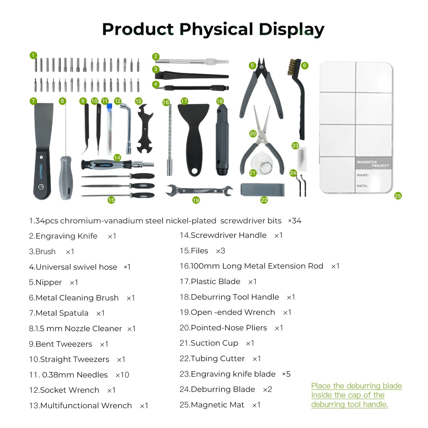 Creality 3D Printer Tool Kit, 74Pcs 3D Printing Tool Wrap Kit Assembly/Removal/Filament Cutting Set 3D Printer Accessories for All FDM Printers