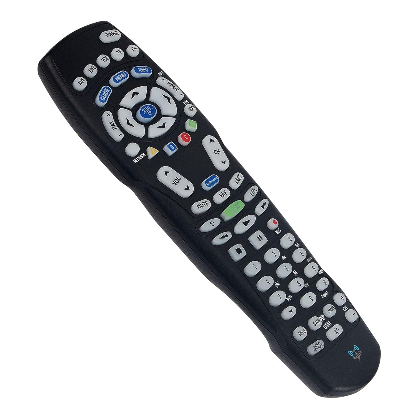 SatelliteSale Replacement Spectrum TV Remote Control RC122 Compatible with Time Warner, Brighthouse and Charter Cable Boxes, Batteries Included