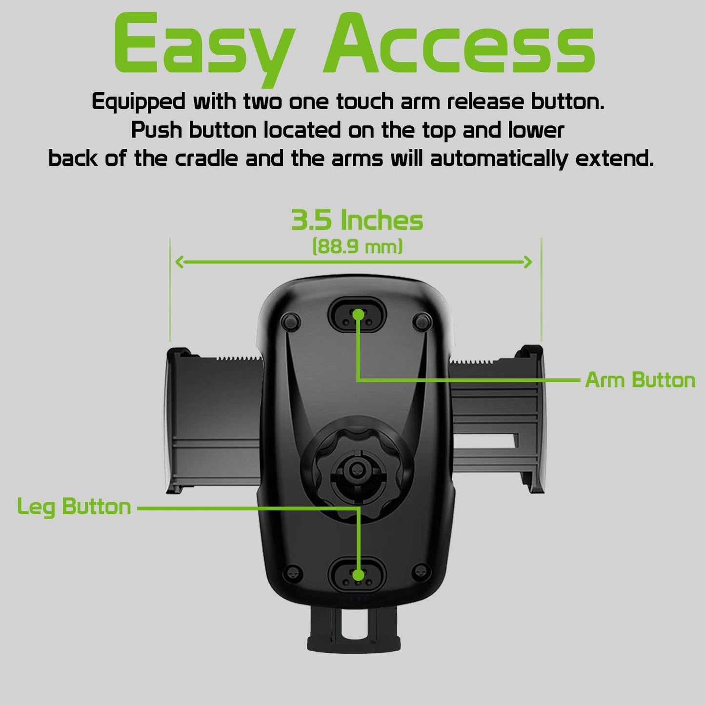 Car Dashboard Phone Holder, Cell Phone Mount with Strong Suction Cup Universal Cradle Compatible with Apple iPhones, Samsung Galaxy Google Pixel