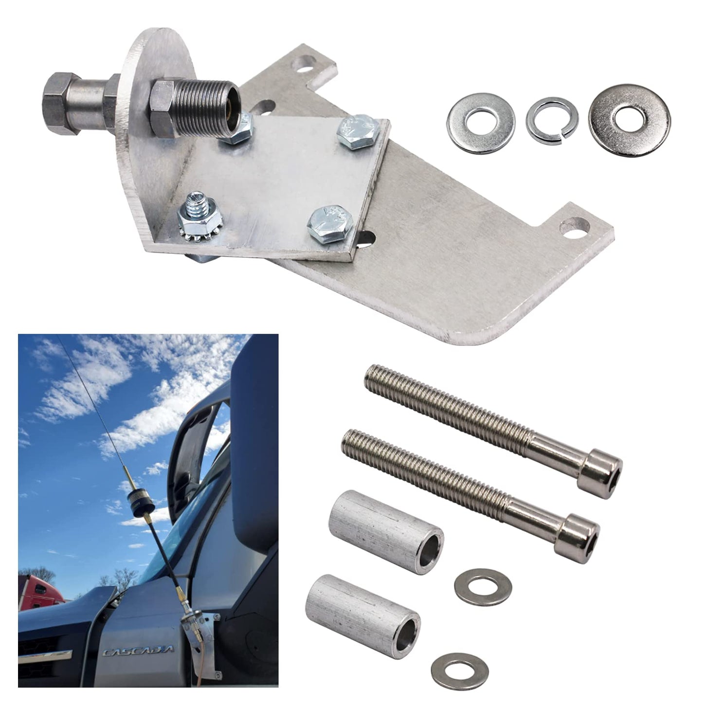 LOSTAR Fit for 2017-Up Cascadia P4 PCA5502, PC-A55-02 Mirror Antenna Mount Freightliner
