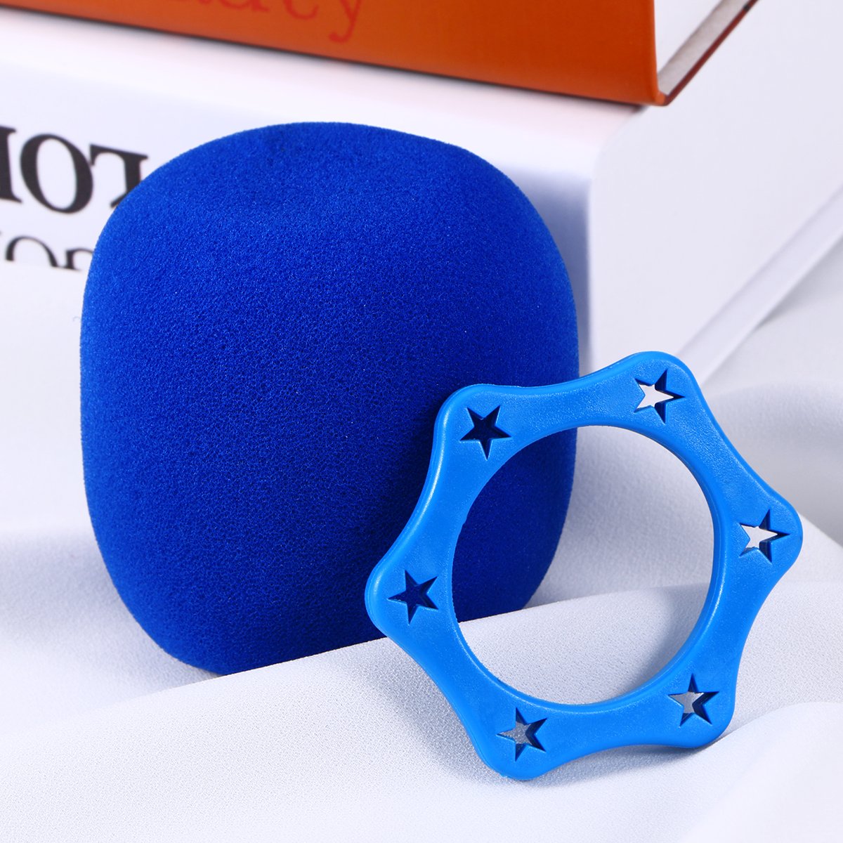 rosenice Hexagon Anti-Rolling Mic Protection Rings 3-Pack Breathable Foam Microphone Cushions Windscreen Covers for Headset Microphones