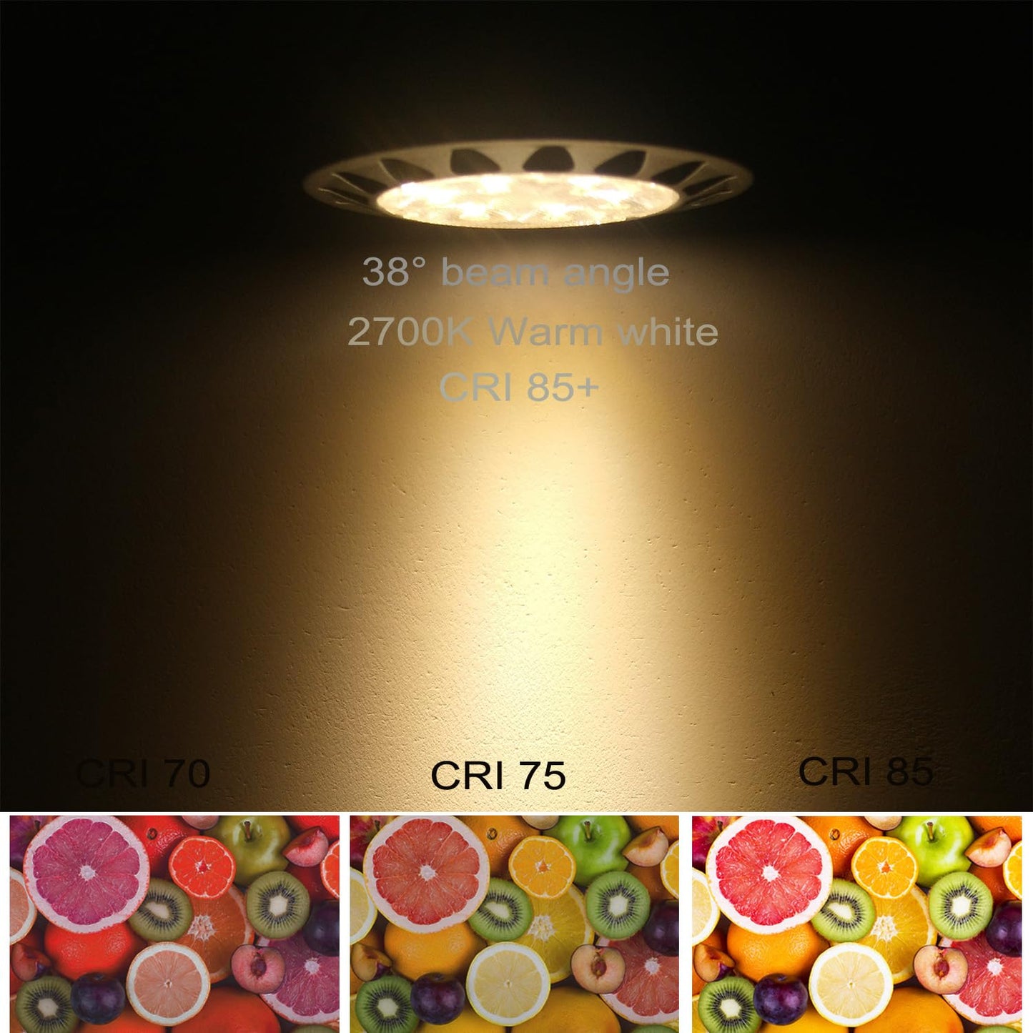 12V MR16 GU5.3 Led Outdoor Landscape Bulbs 5W,2700K Soft Warm White 6Pcs