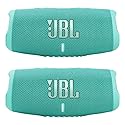 JBL Charge 5 - Waterproof Portable Bluetooth Speaker - Teal/Teal (Pair)