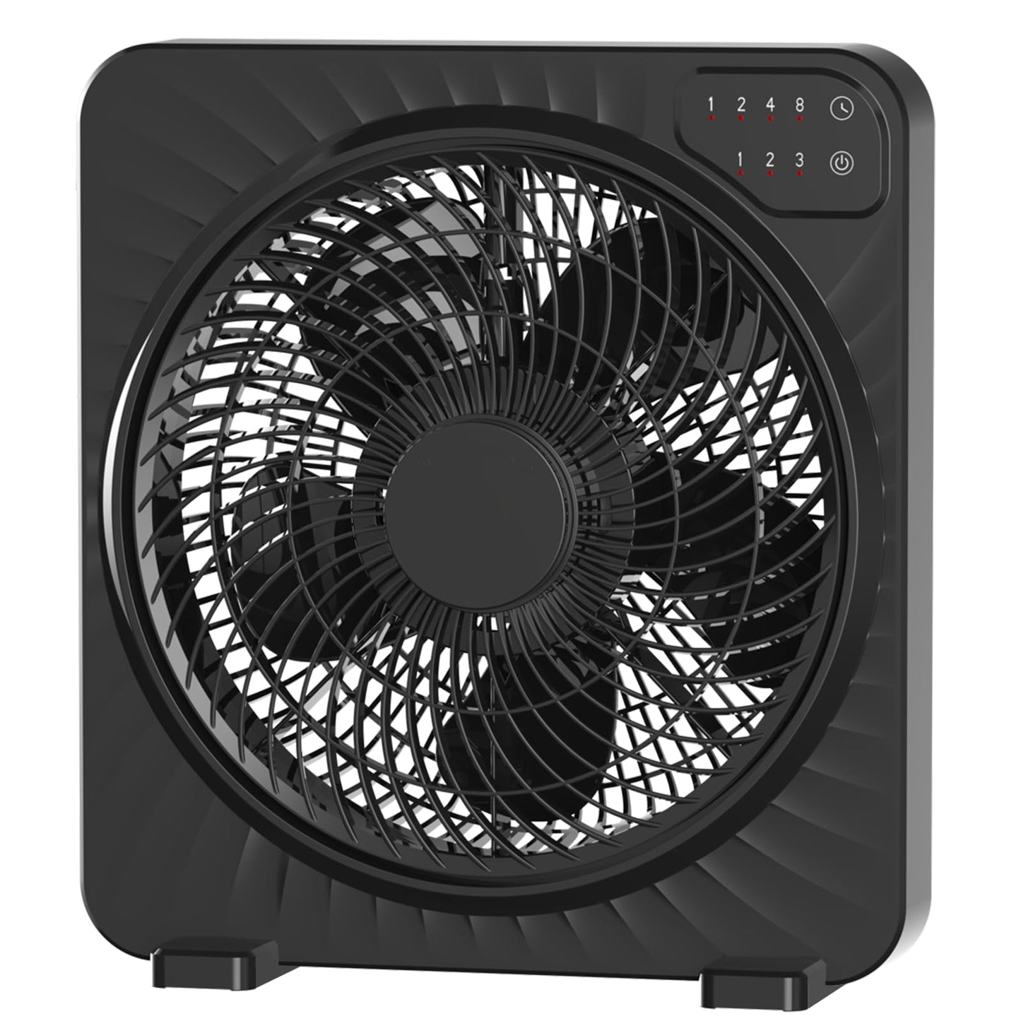 PNTCK 13" Quiet Desk Fan with 3 Speeds, 5 Blades, Powerful Box Fan with Convenient Touch Control, 15h Timer, Portable Cooling Fan Table Fan