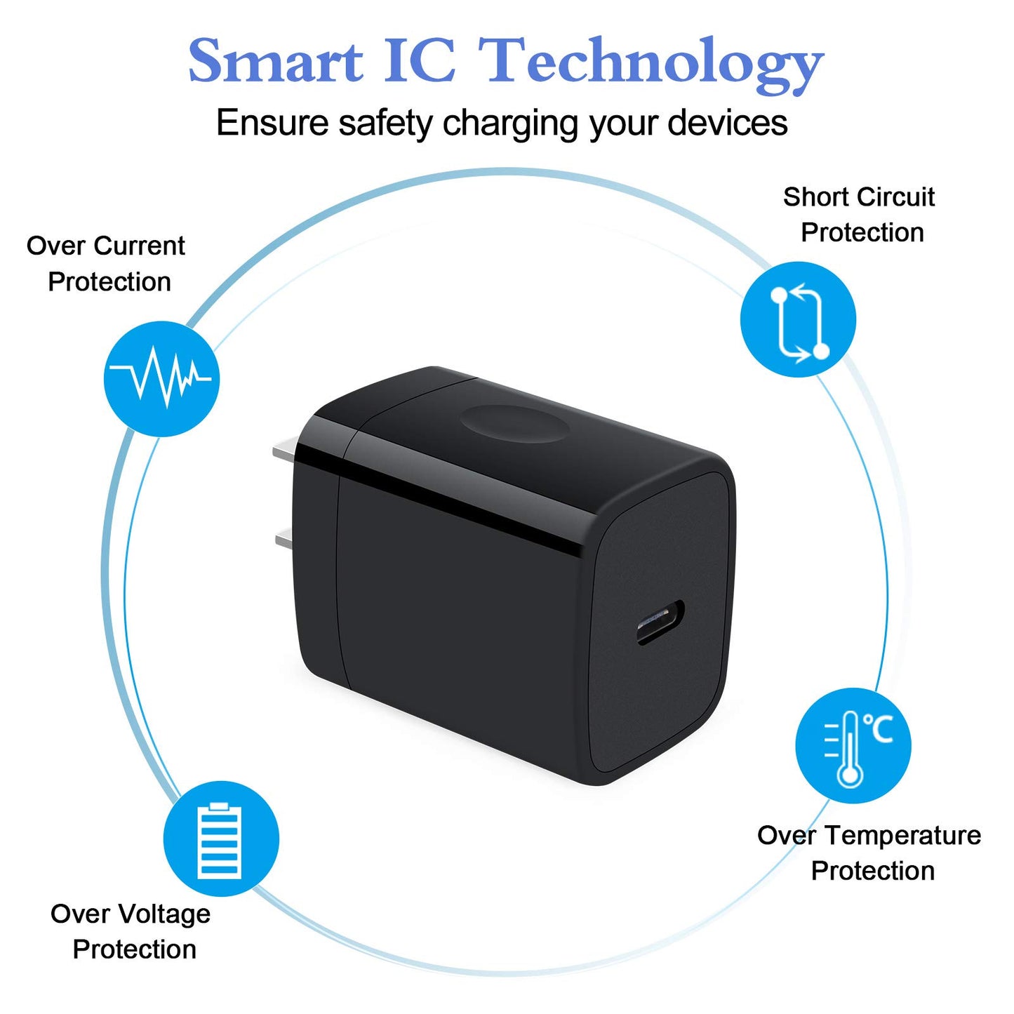 20W Samsung Type C Fast Charger Block for Galaxy A17/A56/A16/A15/5G/S26/S25 Ultra/A55/A35/A14/A54/S24 Ultra, PD3.0 USB C to USB C Wall Charger Adapter