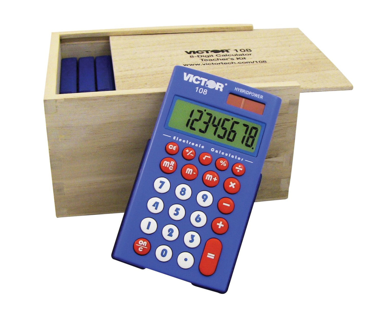 Teacher's Kit 10 Pack 8 Digit Pocket Calculator with Extra Large Display (108TK)