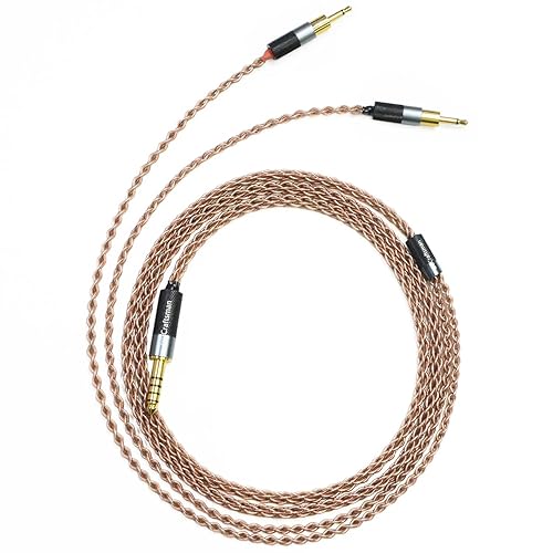 GUCraftsman 6N Single Crystal Copper Upgrade Headphone Cable 3.5mm/4.4mm/4Pin XLR Headphone Upgrade Cable for SENNHEISER HD700 (4.4mm Plug)