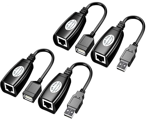 USB Over Cat6?SNLLMZI USB RJ45 Extender Over Cat5/Cat5e/Cat6/Cat7/Cat8 Cable Extension Cable Connector Adapter - 2 Pairs