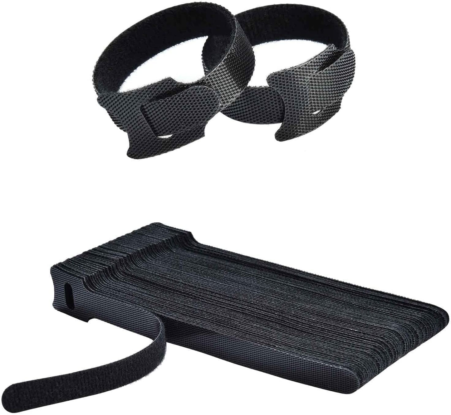 JBWKWELM 50PC Cable Ties Reusable - Cable Straps Multi-Purpose Tie Wraps Fastening Straps Used for Headphones Phones 1