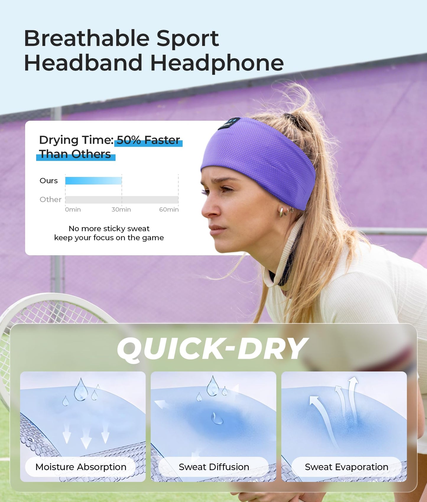ink-topoint Sleep Headphones Bluetooth 5.4 Headband, 2 in 1 Sleep Mask with Bluetooth Headphones, Wireless Headband Earphones with Ultra-Thin HD