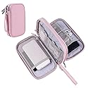 Weemia Tech Organizer Travel Carrying Case Cables Pouch Organize and Storage Accessories Electronics Cords Charger Cell Phone Power Bank (Pink-Soft-M)