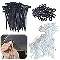 100 PCS Nylon Universal Cable Tie Buckle, Heavy Duty Self-Locking Nylon Zip Ties Holder, New Multi-functional UV Resistant Plastic Cable Tie Tool