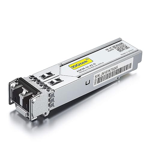 10GTEK 1.25G SFP 1000Base-SX, 850nm MMF, up to 550 Meters, Compatible with D-Link DEM-311GT, Ubiquiti UniFi UF-MM-1G, Mikrotik S-85DLC05D, Supermicro