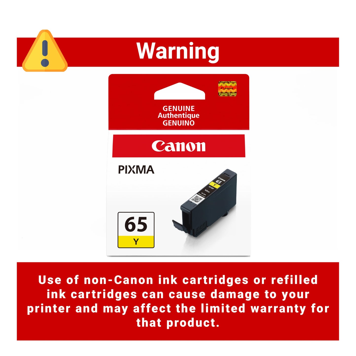 Canon CLI-65 Genuine Yellow Ink Tank, Compatible with PIXMA PRO-200, and PIXMA PRO-200S Printers