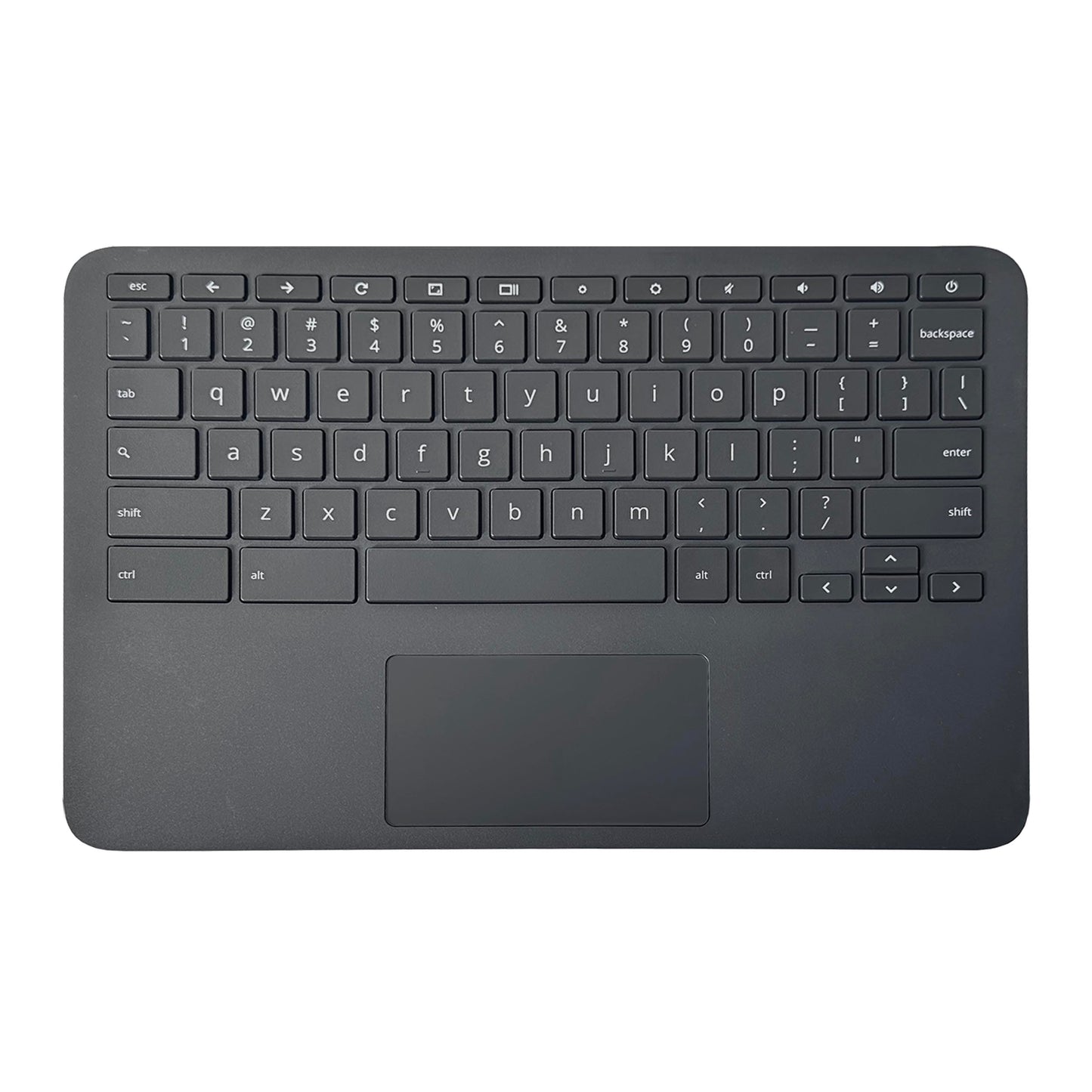 lenboes Laptop Palmrest Upper Case Top Cover with US Keyboard Touchpad Assembly Replacement for HP Chromebook 11 11A G8 EE TPN-Q232 L90338-001 Gray