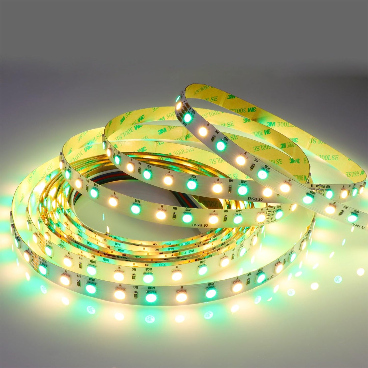 LEDENET RGBW LED Strip Lights RGB+Warm White(2800K-3200K) 360LEDs SMD 5050 DC 24V Multi-Colored LED Tape Lights Flexible LED Rope Lighting 16.4Ft