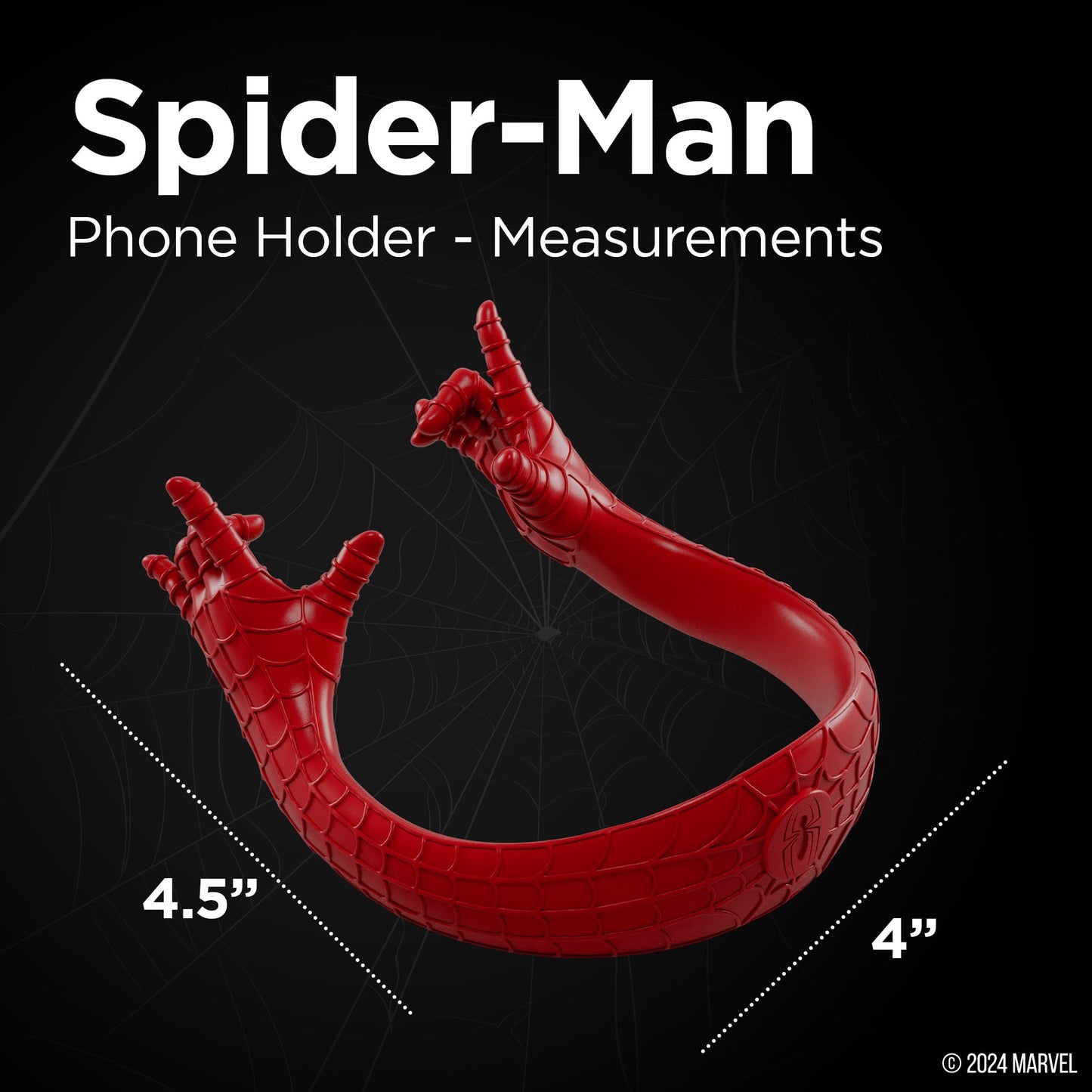 iJoy Marvel Spiderman Hands Phone Stand for Desk- Marvel Avengers Spider Man Phone Holder for Home/Office/More | Spider-Man Gifts for Men, Boys, Girls