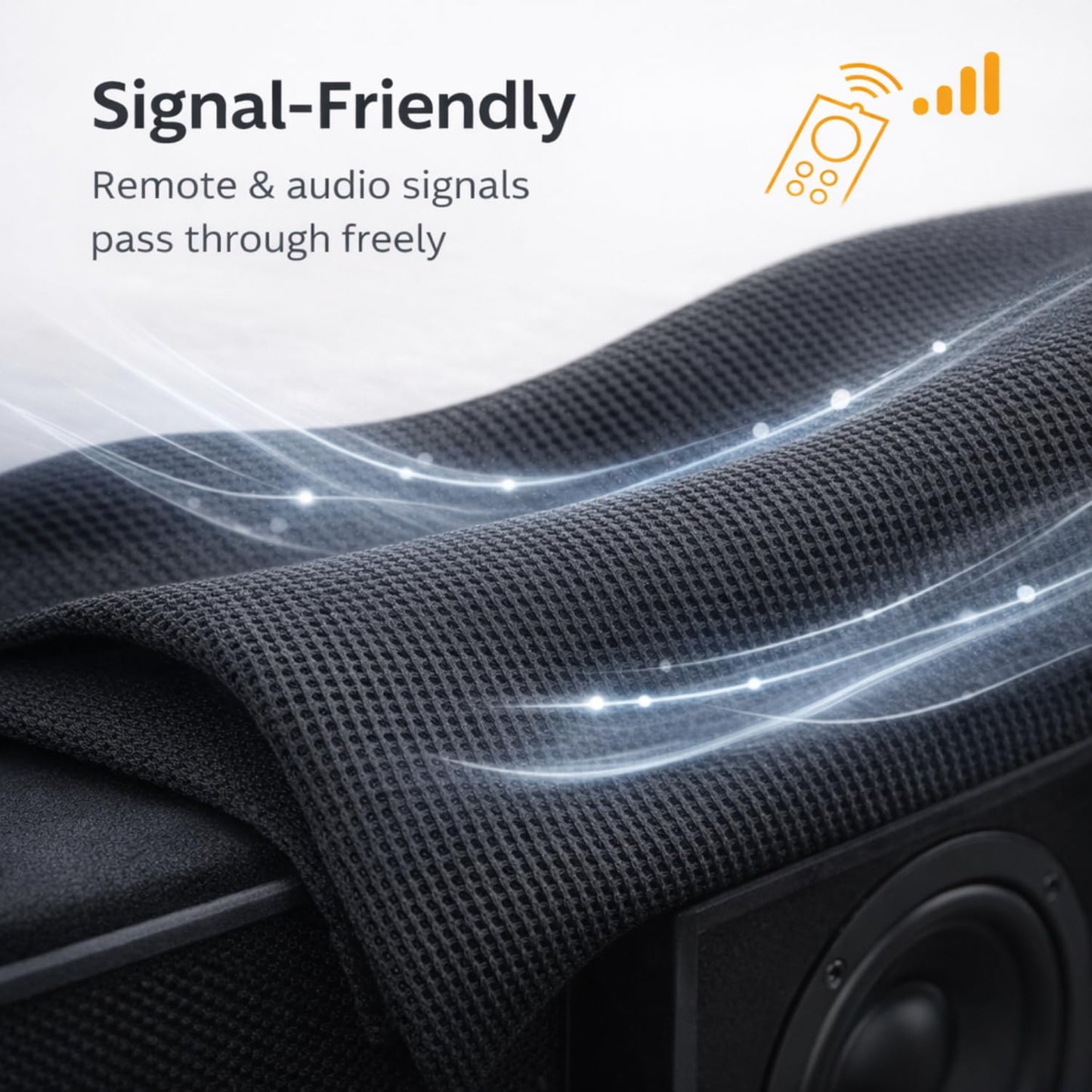 SAVUK Speaker Grill Cloth Fabric 3D Mesh Acoustic Box Cover Breathable Repair Carpet Subwoofer Replacement for Home and Automotive Black (Black, 20" x