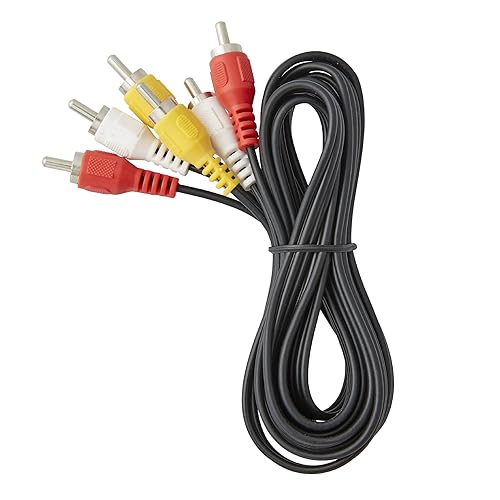 Newhouse Hardware 6ft 3-RCA Male-to-Male Cable RCA6-01, Male-to-Male Extension Cord AV Cable is Compatible with HDTV, DVD, VHS, VCR, Video Converter
