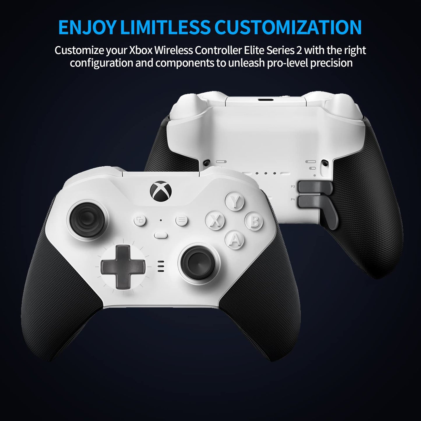 9 in 1 OEM Magnetic Thumbsticks Analog Thumb Sticks Replacement Joystick Parts Repair Accessories Kit Component Set with 4 Paddles, 1 D-Pads for Xbox