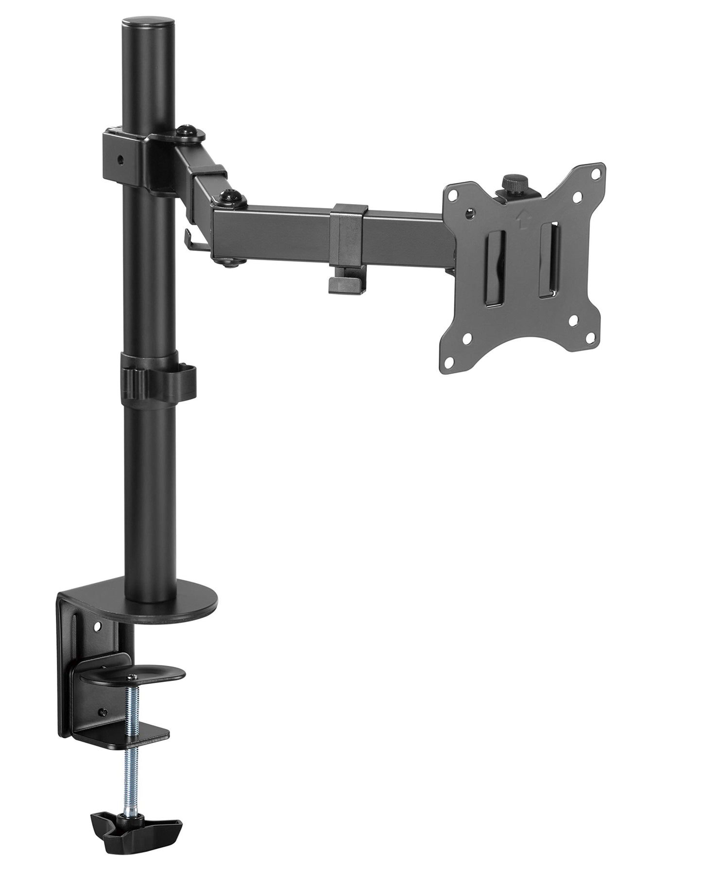 Amer Single LCD Monitor Desk Mount Stand Fully Adjustable/Tilt/Articulating for 1 Screen up to 32" (EZCLAMP), 1 Monitor (up to 32") Desk Clamp