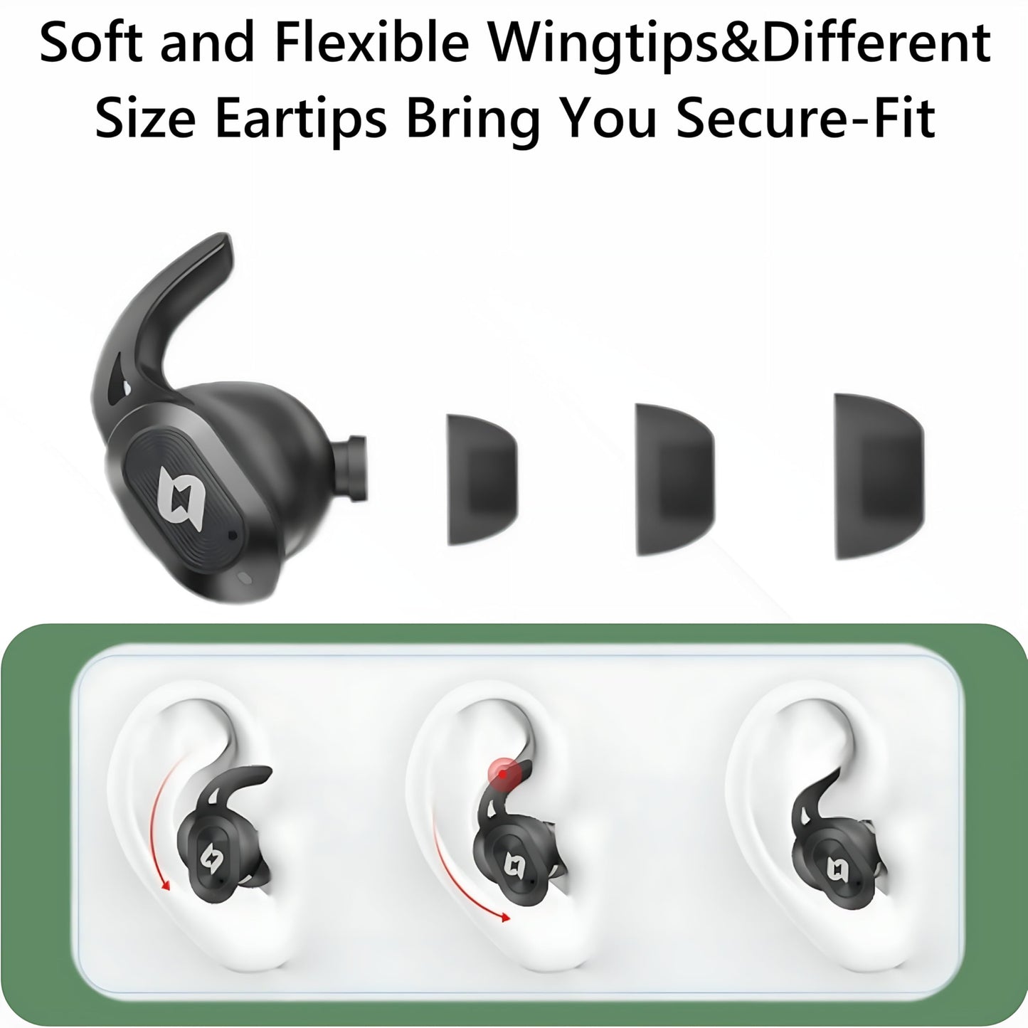 Wireless Earbuds Bluetooth Earbuds Wireless Charging Case Waterproof Headphones Built in Microphone Stereo Bass 64H Playback LED Power Display