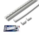 Wired4Signs Nicho Series White LED Tile Edge Light Strip Kit 24V DC Warm White 3000K Waterproof Silicone Profile Dimmable for Bathroom Shower Accent