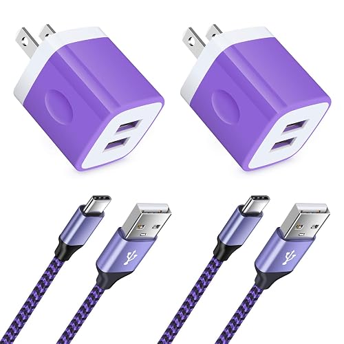 Phone Charger Plug for Samsung Galaxy S26 S26+ S26 Ultra S25 S24 M17e F70e A07 Z Trifold, Google Pixel 10a 10 Pro 10 9 8, 2 Dual Wall Charger Block