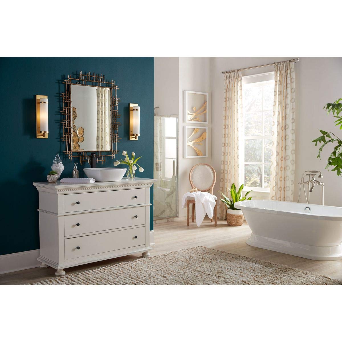 Progress Lighting Hartwick Collection Black One-Light Wall Sconce, 13.50x4.50x4.50