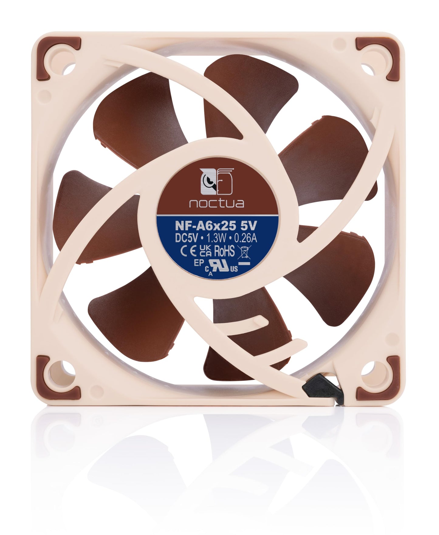 Noctua NF-A6x25 5V, Premium Quiet Fan, 3-Pin, 5V Version (60mm, Brown)