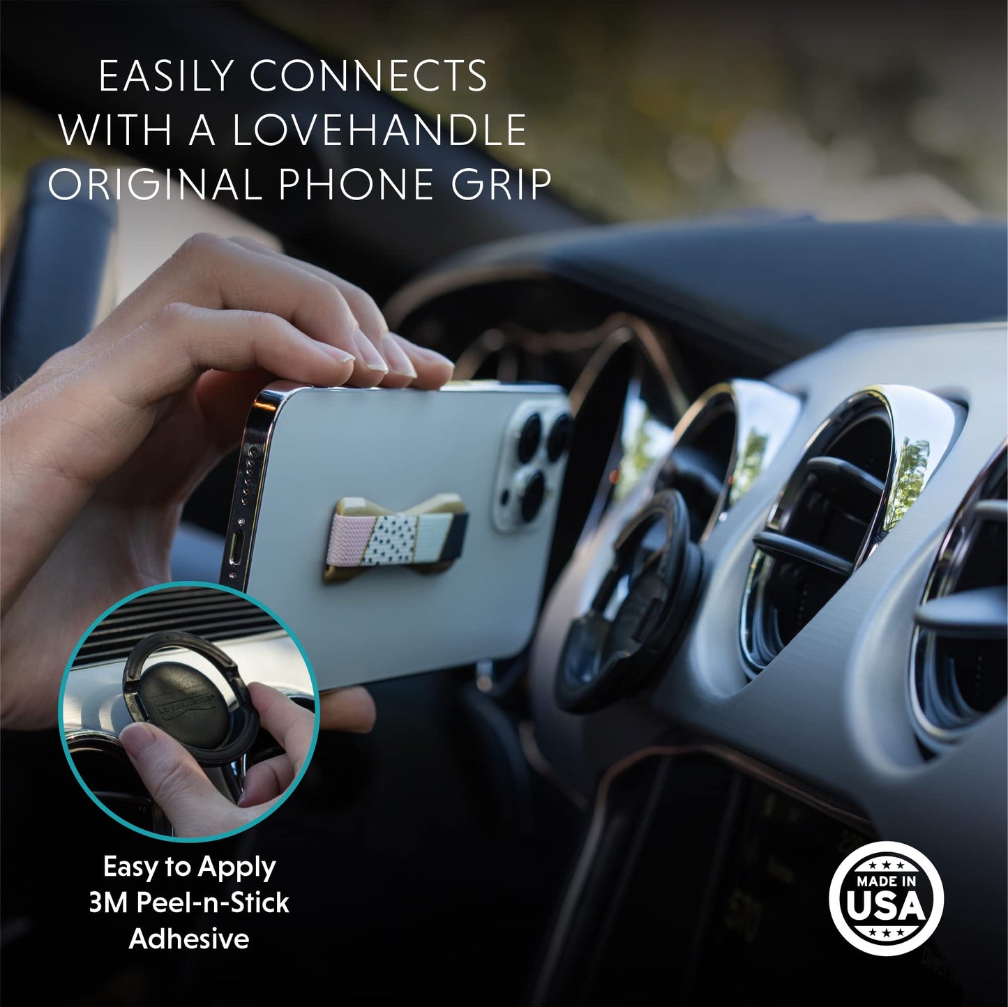 LOVEHANDLE 360 Universal Swivel Phone Mount - Car Mount - Phone Holder