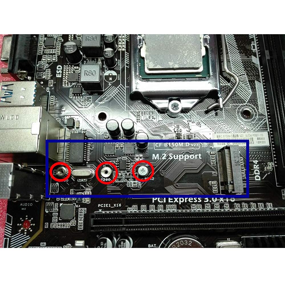 M.2 Screw Standoff,HFEIX SSD Mounting Kit with Screwdriver for Msi Motherboard or Gigabyte Board NVMe PCIe Driver Laptop Replace(9set)