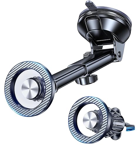 Coolpow for MagSafe Car Mount?Windshield+Vent+Dash? Magnetic Phone Holder for Car Phone Holder Mount Cell Phone Holders for Your Car Accessories Phone