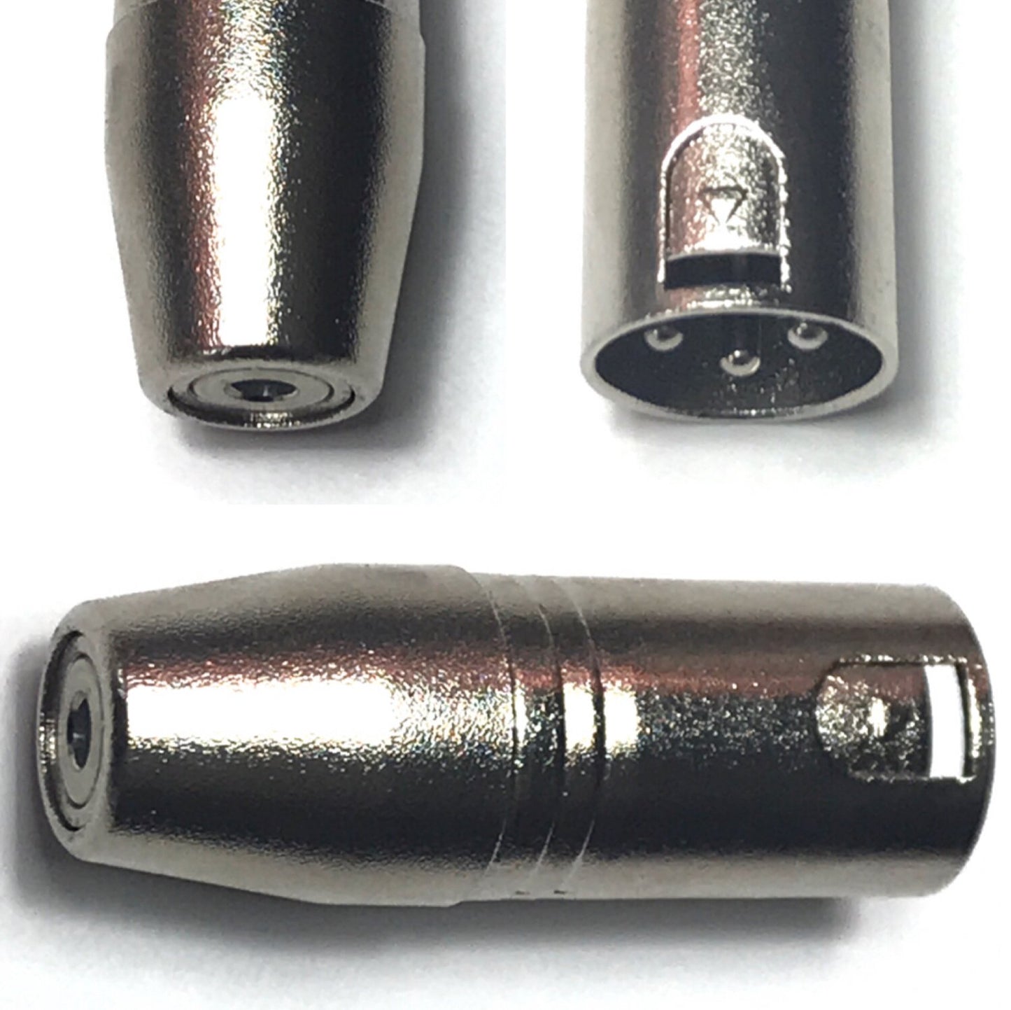 CESS XLR Male to 3.5mm TRS Female Adapter, Balanced Stereo Microphone Audio Connector, 1 Pack