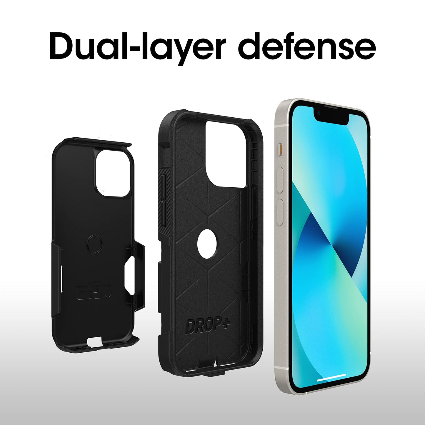 OtterBox iPhone 13 mini & iPhone 12 mini Commuter Series Case - Black, Slim & Tough, Pocket-Friendly, with Port Protection