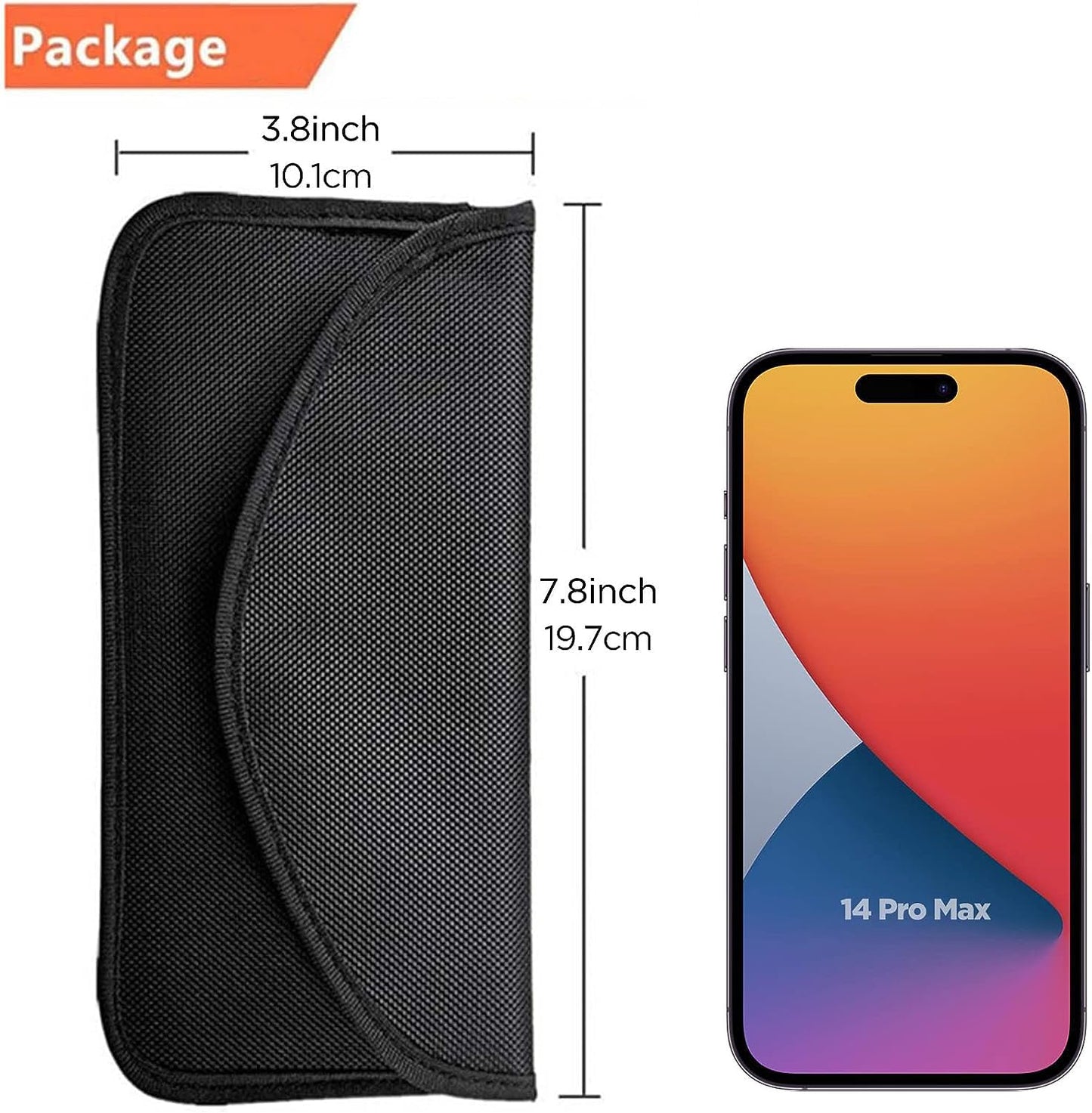 ONEVER Signal Blocking Bag, GPS RFID Faraday Bags for Phones Faraday Bag Pouch Shield Cage Wallet Phone Case for Cell Phone Privacy Protection Car Key