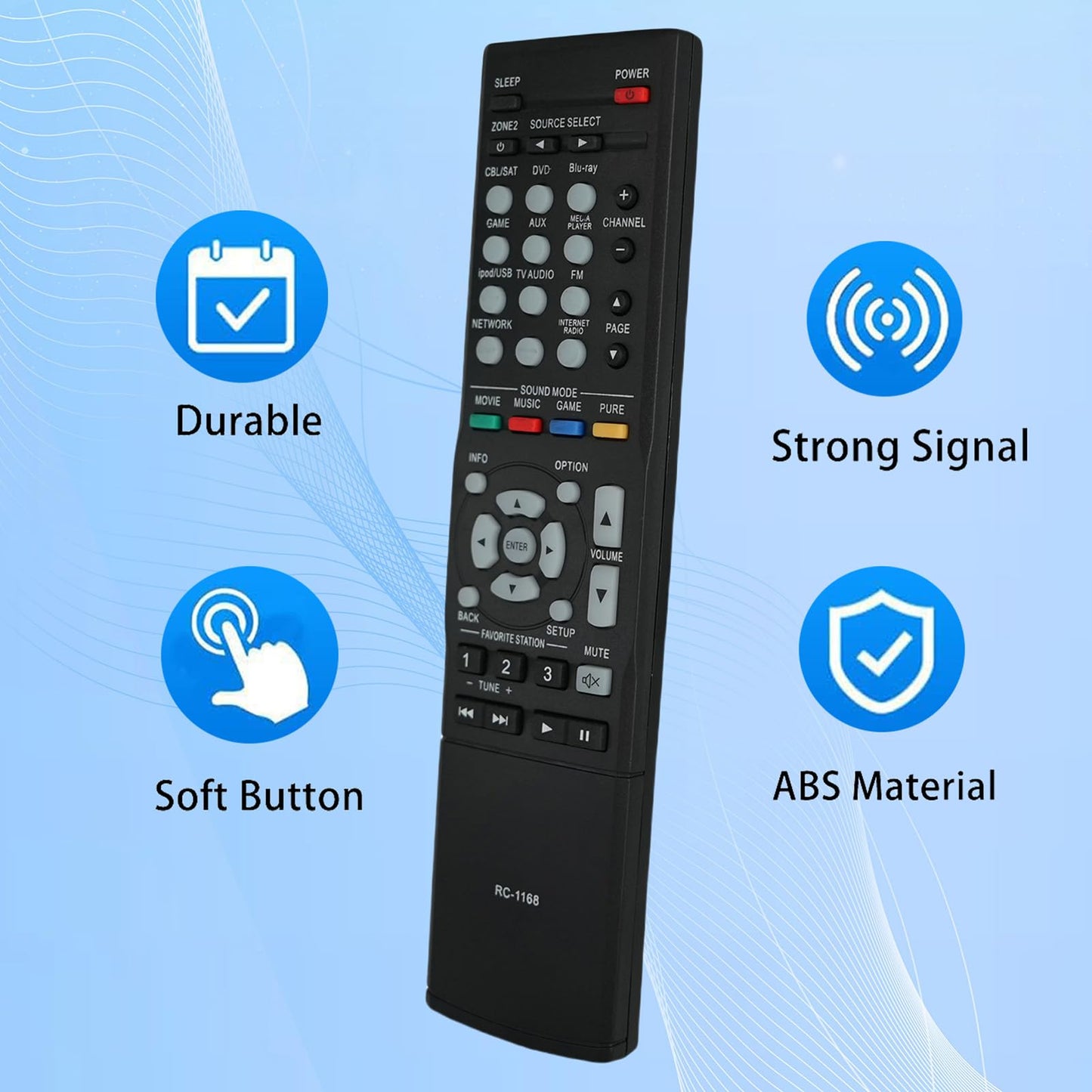 Replaced Remote Control Compatible for Denon AVR-1913 AVR-2113CI AVR-E400 Home Theater AV Receiver System
