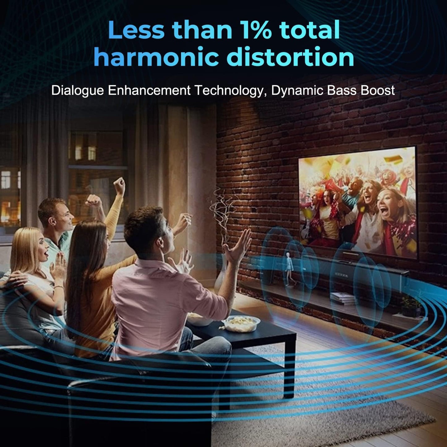 OXS S3 Sound Bars for TV, Home Theater Audio with Dynamic Bass, 3D Surround Sound System TV Sound Bar, TV Speakers, Bluetooth 5.0/Aux/Optical/Coaxial