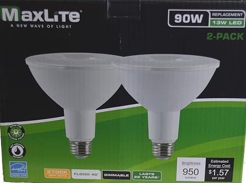 MaxLite 90W LED Flood Lamp (Pack of 2 Bulbs)