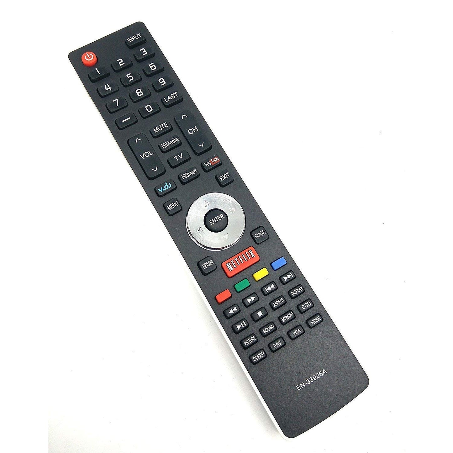 Replacement Remote Control EN-33926A for Hisense-Smart-TV-Remote, with Netflix, VUDU, YouTube Buttons