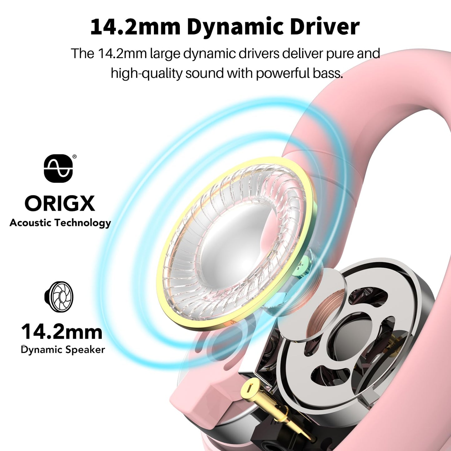 TOZO O2 Open Ear Wireless Earbuds,Multi-Angle Adjust 42H Bluetooth 5.3